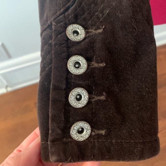 Y2K BROWN VELVET FITTED BLAZER - Picture 4 of 6